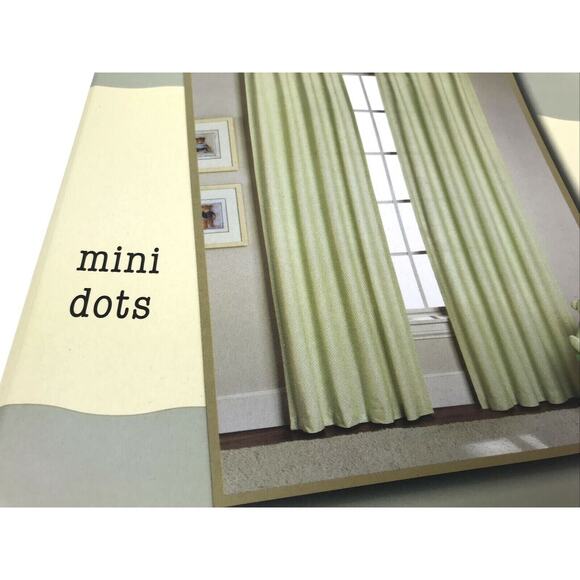 BL Home Kids Green Polka Dot Tab Top Panel Pair Window Panels 80"x84" New - Picture 12 of 12